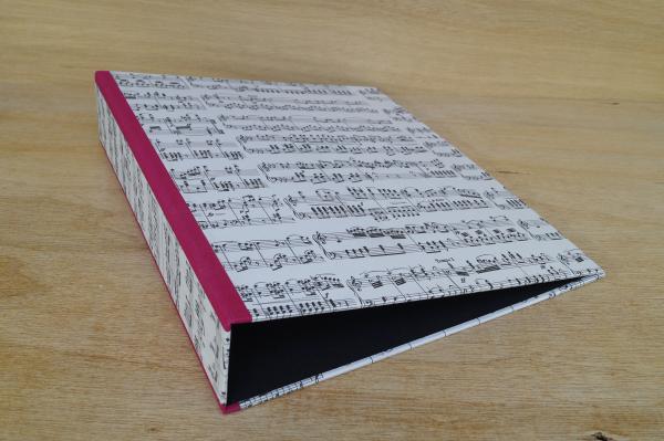 Folders for school lessons with red linen edges